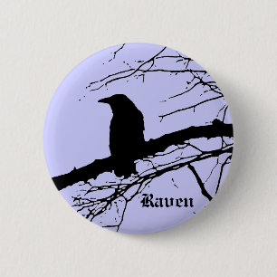 Raven on the Tree 2 Inch Round Button