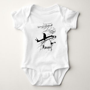 Raven on the Tree Baby Bodysuit