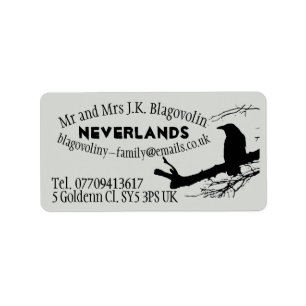 Raven on the Tree Label