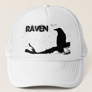 Raven on the Tree Trucker Hat