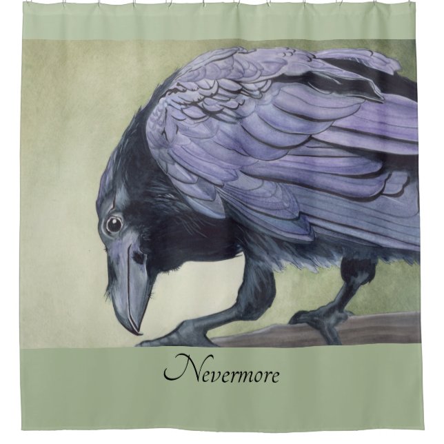 Raven Original Watercolor Crow by Miranda Print (Front)