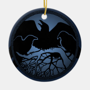 Raven Ornament Personalized Raven Decoration Gift