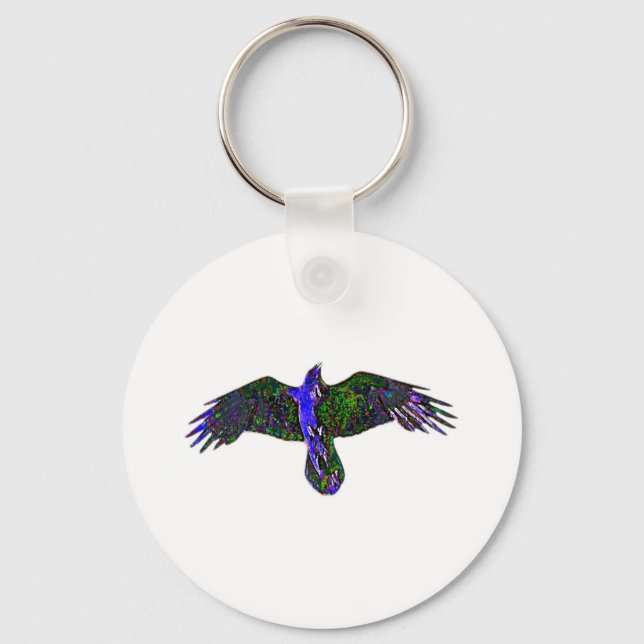 Raven Paint Keychain (Front)