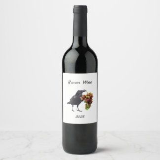 Raven Raisins Vins Étiquettes