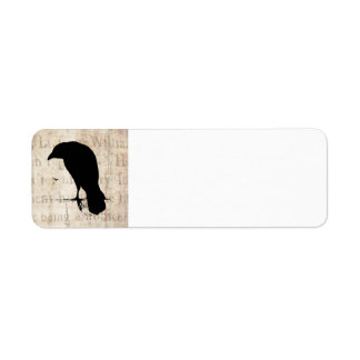 Raven Silhouette - Vintage Retro Ravens & Crows