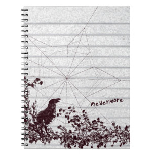 Raven Sketch Gothic Notebook Journal