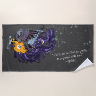 Raven Sky Folklore Beach Towel