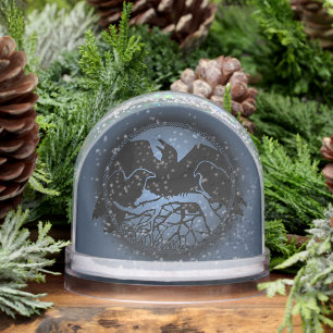Raven Snow Globe Personalized Raven Snow Globes