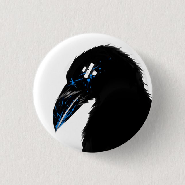 Raven splat! 1 inch round button (Front)