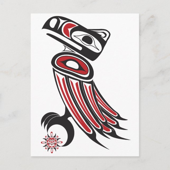 Raven steals the sun postcard (Front)