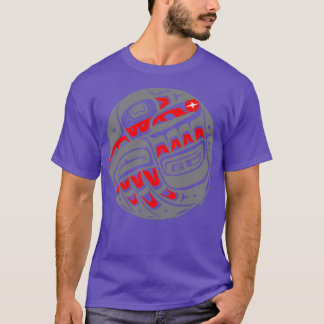 Raven Steals The Sun Tlingit style in gray  T-Shirt