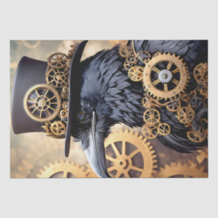 Raven Steampunk Art Tissue Paper