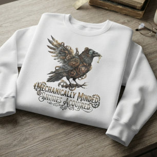 Raven Steampunk Mechanical Clockwork Sweatshirt