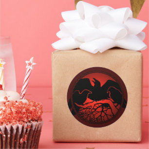 Raven Stickers Raven Gifts Raven Crow Art Stickers