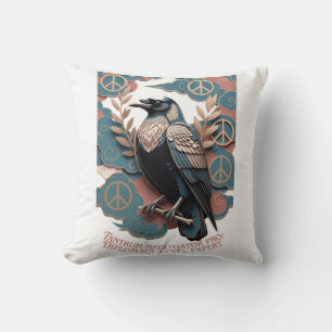 Raven Tantrum Mediator T Shirt Throw Pillow