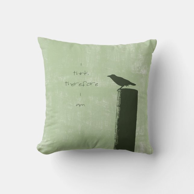 Raven Throw Pillow (Front)