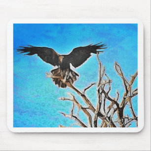 Raven tree mouse pad