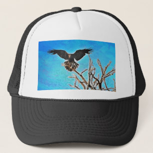 Raven tree trucker hat