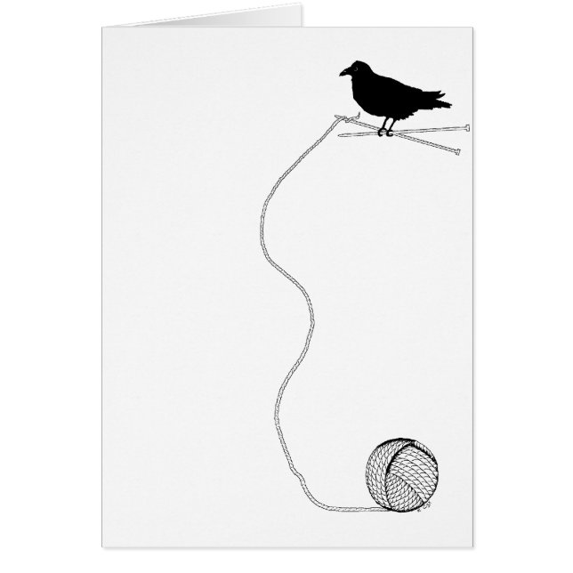 Raven tricotant la carte (Devant)