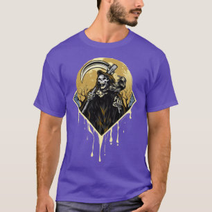 Raven TShirtGrim Reaper Crow Angel Of Death Occult T-Shirt