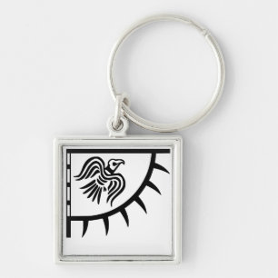 Raven Viking Banner Keychain