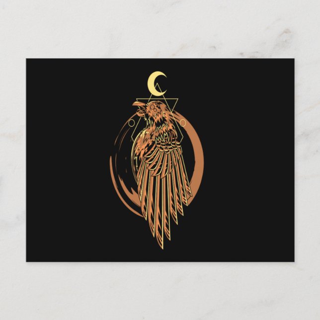 Raven Viking Warrior Valhalla Norse Mythology Gift Postcard (Front)