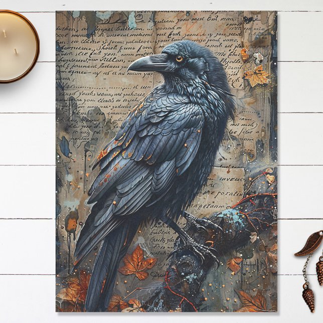 Raven Vintage Calligraphy Decoupage Tissue Paper (Creator Uploaded)