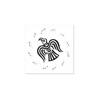 Raven w/out border rubber stamp
