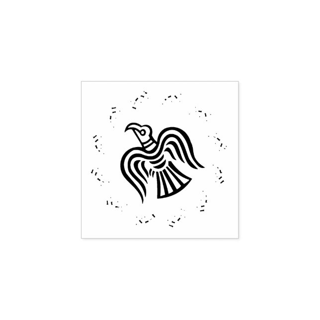 Raven w/out border rubber stamp (Imprint)