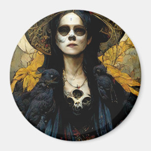 Raven Witch 3 Fantasy Horror Goth Gothic Magnet
