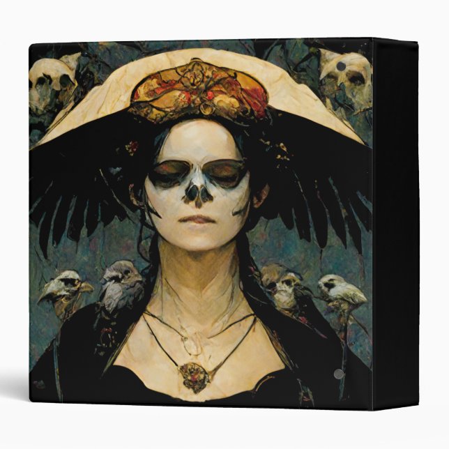 Raven Witch 4 Fantasy Horror Goth Gothic Binder (Back/Spine)