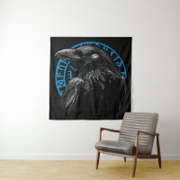 Raven with Norse Runes - Dark Art
