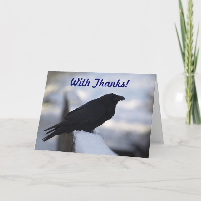 Raven "With Thanks!" Greeting Cards (Front)