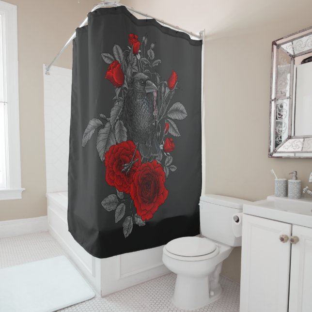 Raven with the key and roses (In Situ)
