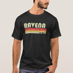 Ravena Ny New York Funny City Home Roots  Retro 70 T-Shirt