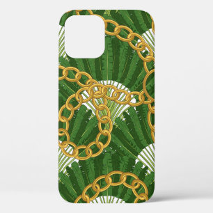 Ravenala madagascariensis and gold chains. Vintage iPhone 12 Case