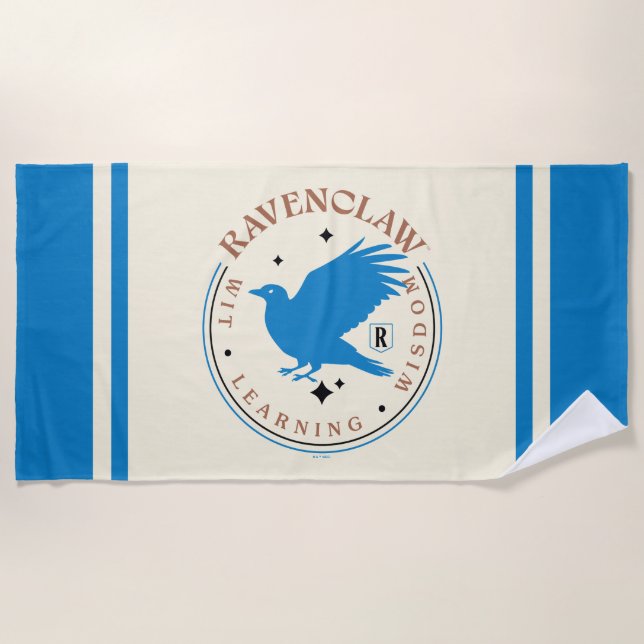 RAVENCLAW™ Blue Eagle House Pride Badge Beach Towel (Front)