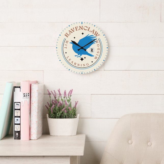 RAVENCLAW™ Blue Eagle House Pride Badge Large Clock (Reading Room)
