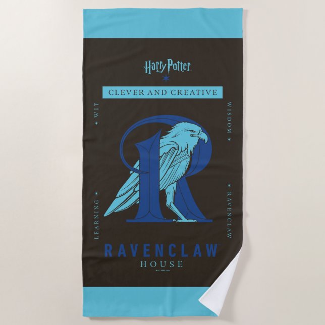 RAVENCLAW™ House Clever and Creative Beach Towel (Front)