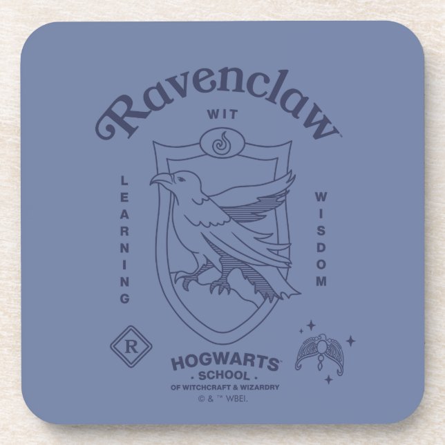 RAVENCLAW™ Wit Learning Wisdom Crest Coaster (Front)