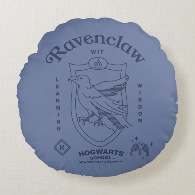 RAVENCLAW™ Wit Learning Wisdom Crest Round Pillow (Front)