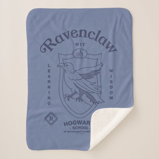 RAVENCLAW™ Wit Learning Wisdom Crest Sherpa Blanket (Front)