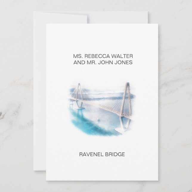 Ravenel Bridge - Charleston Holiday Card (Front)