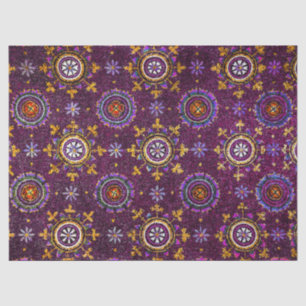 RAVENNA BYZANTINE MOSAIC PURPLE BLUE STARRY NIGHT TISSUE PAPER