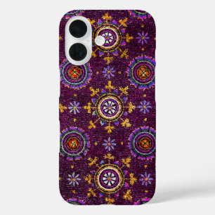 RAVENNA BYZANTINE MOSAICS,STAR,PURPLE STARRY NIGHT iPhone 16 CASE