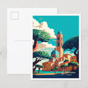 Ravenna Italy Art vintage travel illustration Postcard