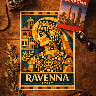 Ravenna Italy Byzantine Empress Mosaic Poster