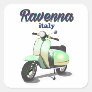 Ravenna Italy vintage Travel poster Square Sticker