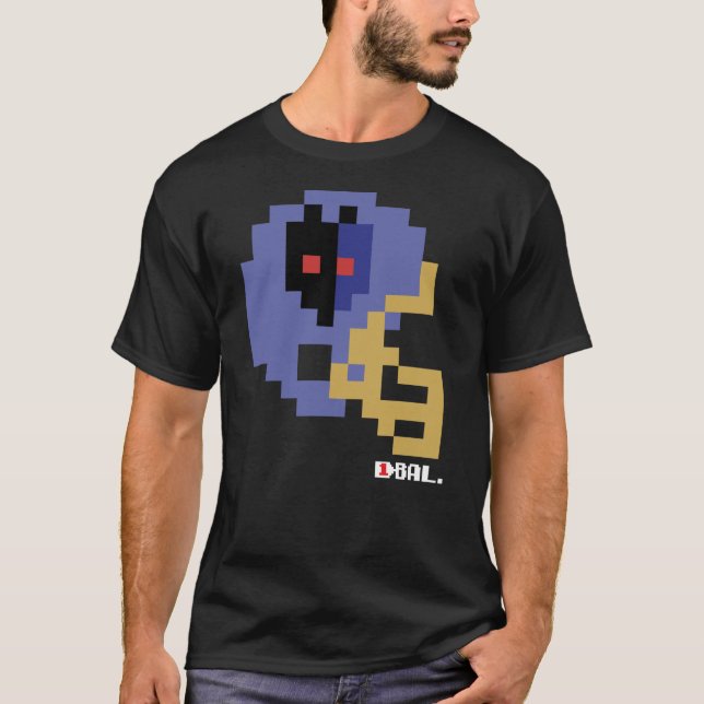 Ravens Alternate Tecmo Bowl Helmet T-Shirt (Front)