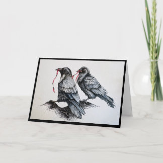 Ravens and Red Ribbon Card